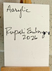 ACEO/ATC Original Acrylic Mini Painting "In a Rush" Signed Art 3.5x2.5 — photo 4