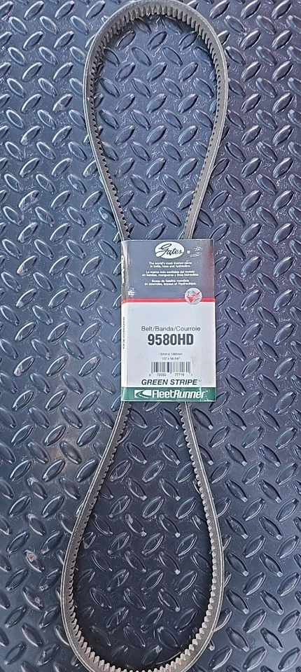 9580HD NUEVAS PUERTAS FLEETRUNNER RAYAS VERDES CINTURÓN EN V RESISTENTE 58.375" X 0.5" Foto 2 de 2