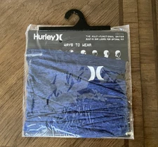 Brand New Hurley Multi-Use Neck Gaiter Face Mask Scarf  One Size Navy Blue