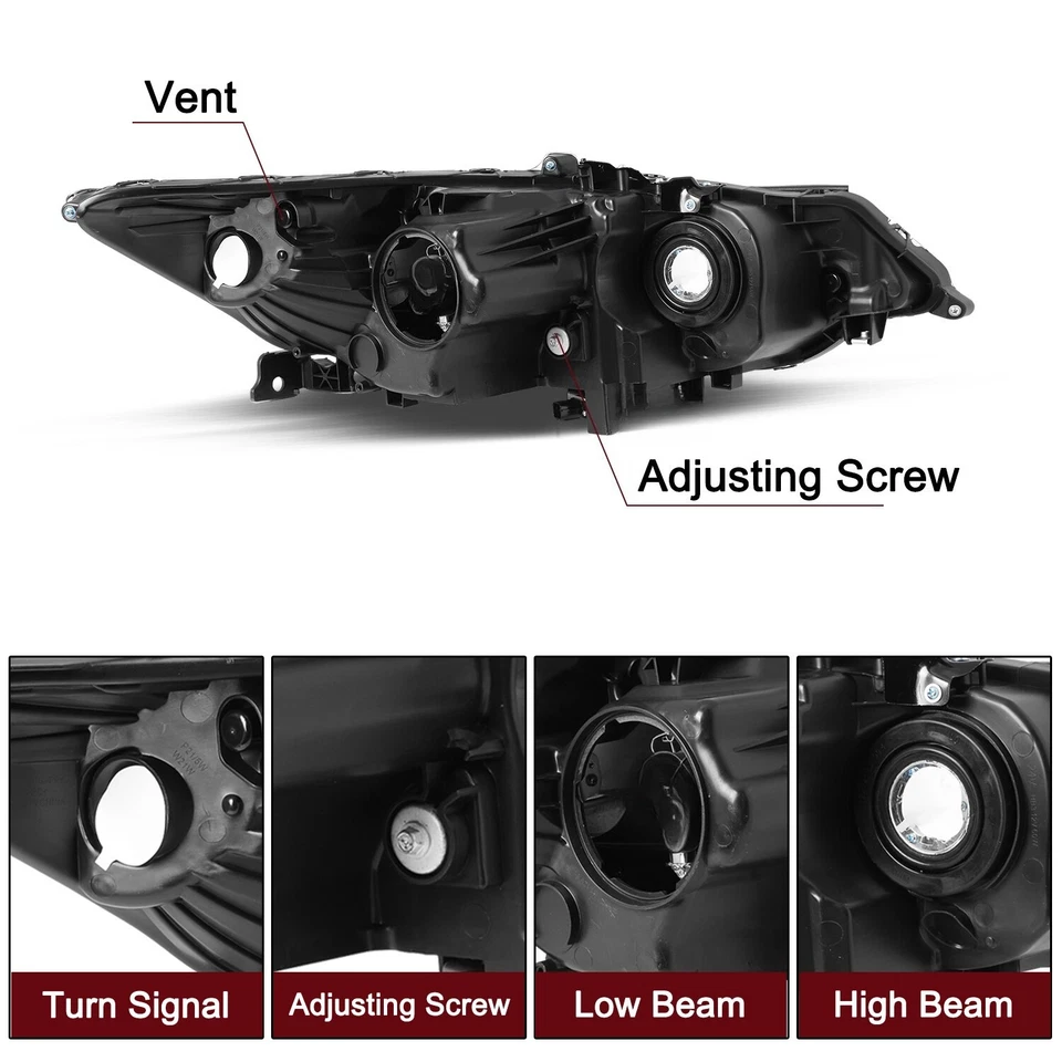 Repuesto de faros laterales de pasajero derecho oculto xenón para Acura TSX 2009-2014 Foto 4 de 4