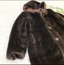 A.P.C. Wool Blend Brown Hooded Coat XS Vintage Warm Outerwear Made in Poland