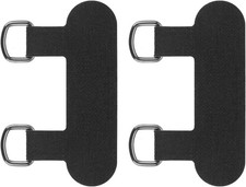 2 Pcs 2 Way Cell Phone Tether Tab, Metal Double Head Cellphone Lanyard Black