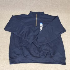 Gildan Heavy Blend Men's Navy Vintage Classic 1/4 Zip Sweatshirt, Size XL NWT