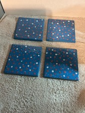 Four Confetti Style Handmade Tiles