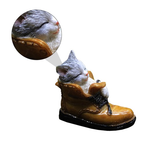 3PCS Micro Landscaping Cat Decoration Creative Plant Pot Decor(Light Brown) - Zdjęcie 5 z 12