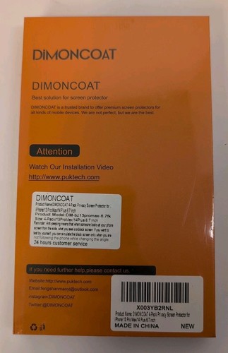 DiMONCOAT 4-PACK Screen Protector for iPhone 13 ProMax/14plus 6.7”Auto Alignment - 第 2/7 張圖片