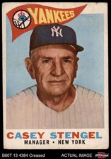 1960 Topps #227 Casey Stengel Yankees MANAGER HOF 1.5 - FAIR