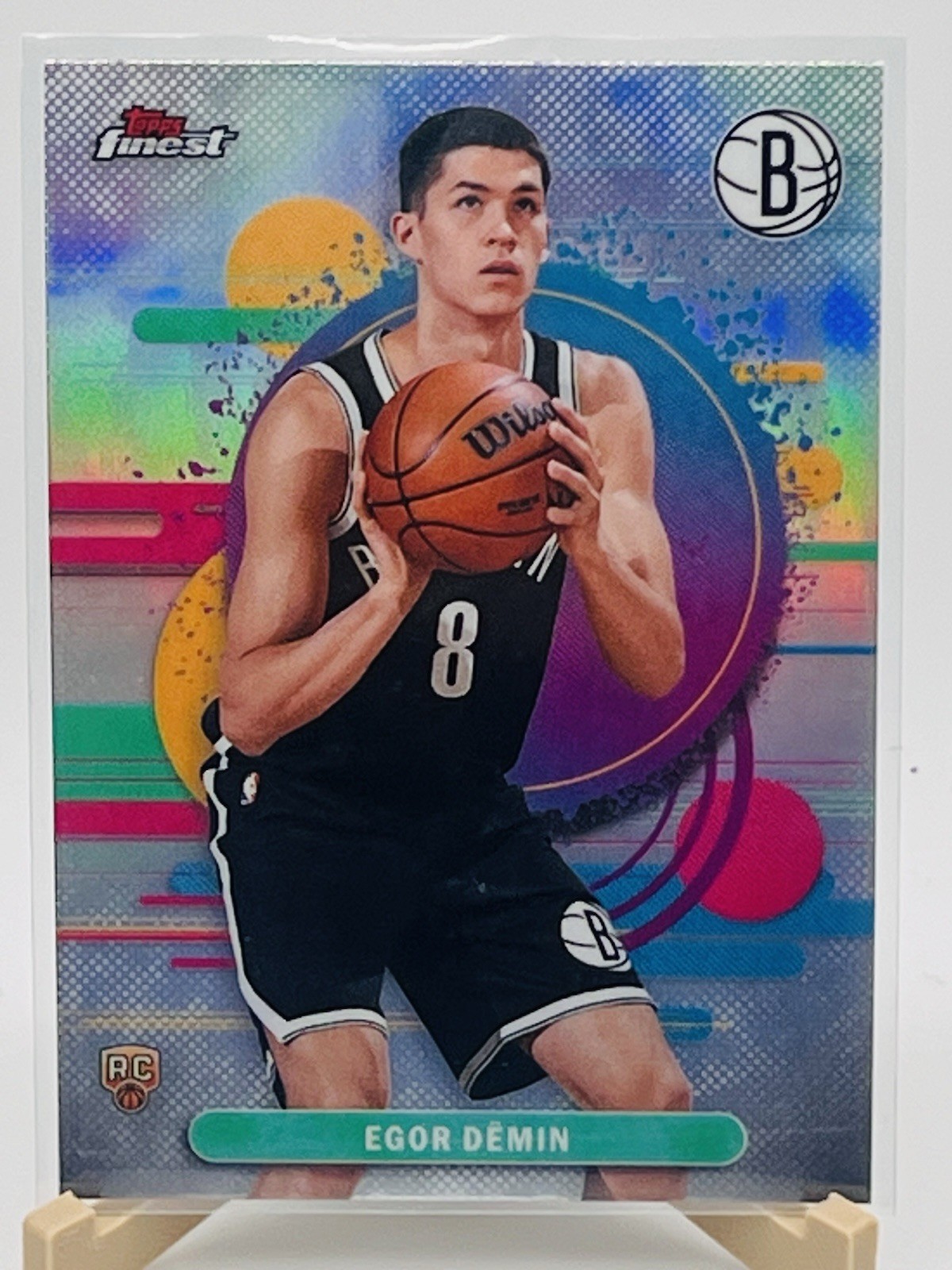 Topps Finest 2025-26 Rookie Uncommon Refractor Egor Demin Nets #108
