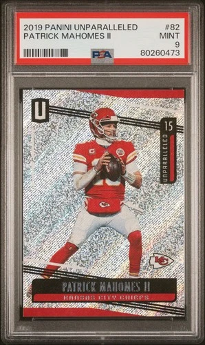 2019 PANINI UNPARALLELED #82 PATRICK MAHOMES II PSA 9