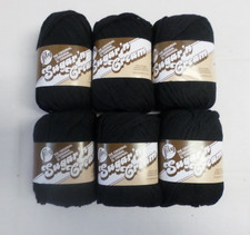 Sugar 'n Cream Cotton Yarn Black Lot of 6