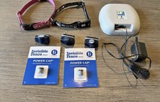 Invisible fence pet containment system with 3 microlite collars, and indoor tran