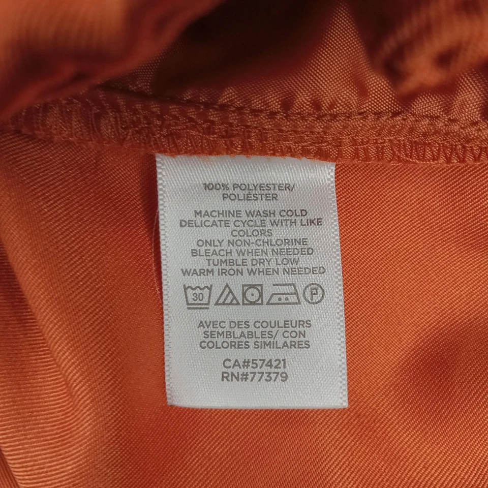 Pantalones Cortos Ann Taylor Para Mujer 0 Naranja de Fábrica Tiro Alto Cinturón Plisado Elegante Foto 3 de 4