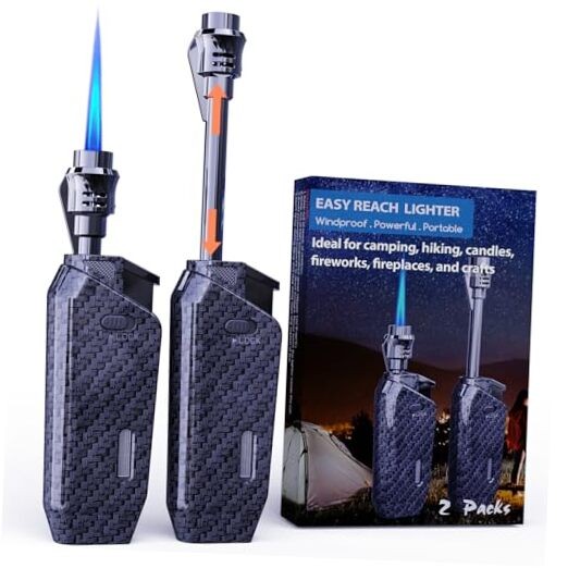 With Extended Tip, Jet Flame Windproof Lighter Butane