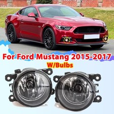PAIR Front Bumper Fog Light Driving Lamp W/Bulbs For Ford Mustang 2015 2016 2017
