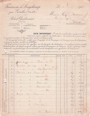 21 DIJON Fayence FAIENCERIE LONGCHAMP 1902 Fayence