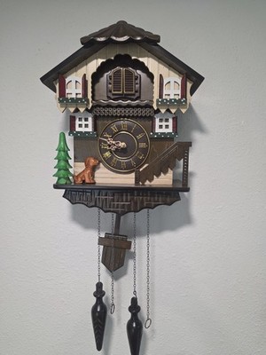 Cuckoo Clock Large Vintage Wall Clock Handcrafted Wood Cuckoo Clock House...