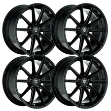 Set-4 Curva Cff46 19x8.5 5x100 35mm Gloss Black Wheels Rims 19 Inch