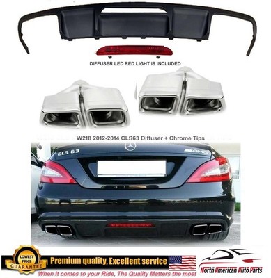 CLS63 Diffuser + Tips Chrome Facelift CLS550 2012 2013 2016 2017 2018 CLS550