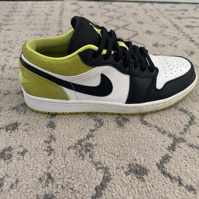 #ad Nike Air Jordan 1 Low SE Cyber Green CK3022 003 Size 9.5 Black White Volt $65.00