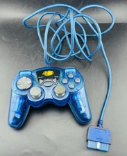 Mad Catz Dual Force 8016 Wired Controller for PS2 PlayStation 2 Remote - Blue