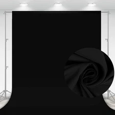 Aimosen 10 X 7 FT Black Backdrop Background for Photography, High Density
