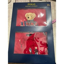 Polo Ralph Lauren Men's Pajama Set Sleepwear Teddy Bear Holiday Print XS XP