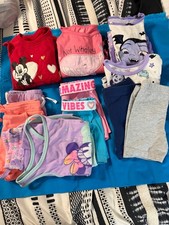 Girls Size 4-6 lot of PJs, shorts, tops, sweatshirt