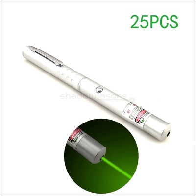 25PC GP1 Fixed Focus 532nm Green Laser Pointer Visible Beam Laser Pen US