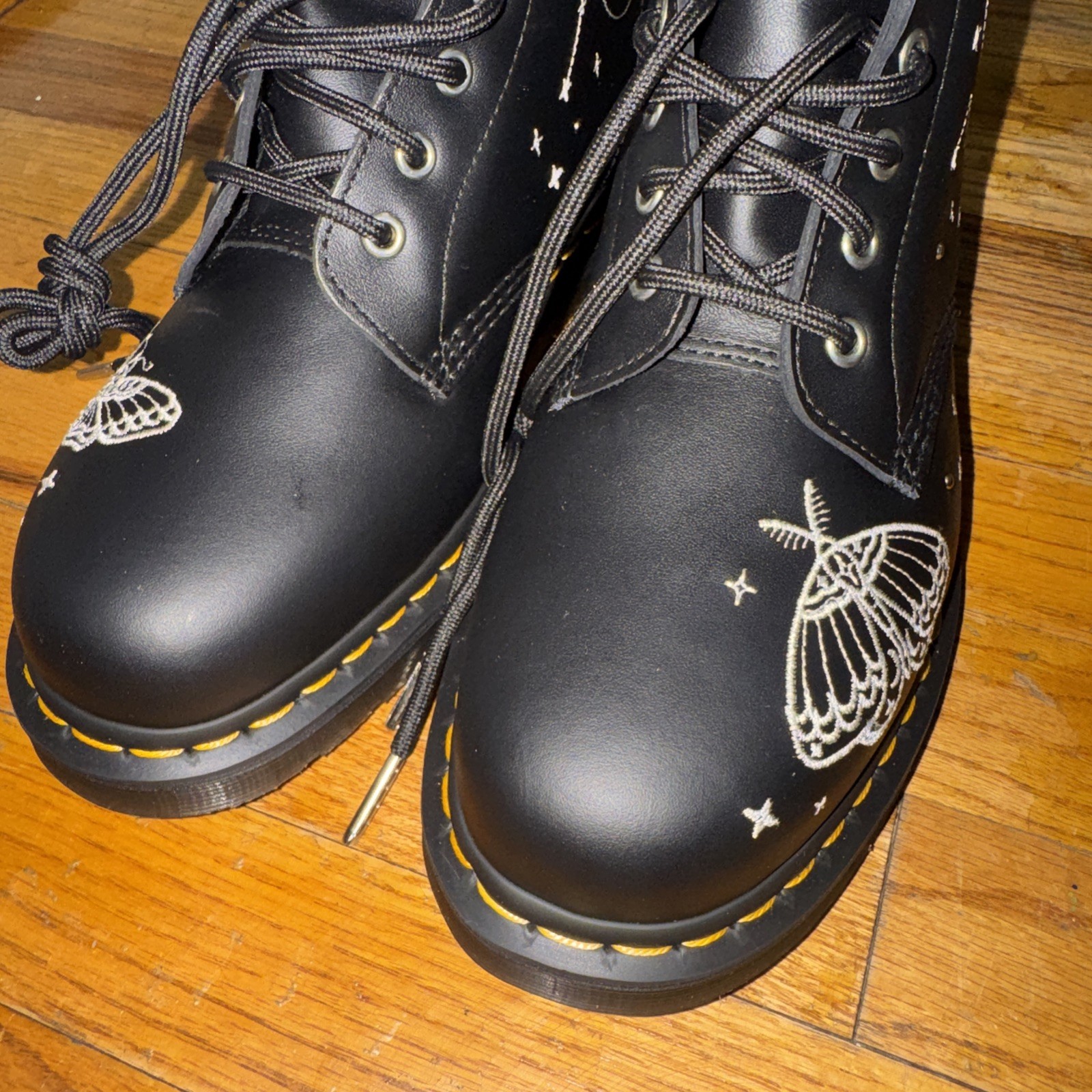 Dr. Martens 1460 Pascal Black Celestial Moth Boots Unisex 11/12 image 10