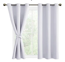 DWCN BLACKOUT CURTAINS 42"W X 54"L WHITE