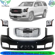Front Bumper Cover & Grille Assembly Kit For 2015-2020 GMC Yukon and Yukon XL
