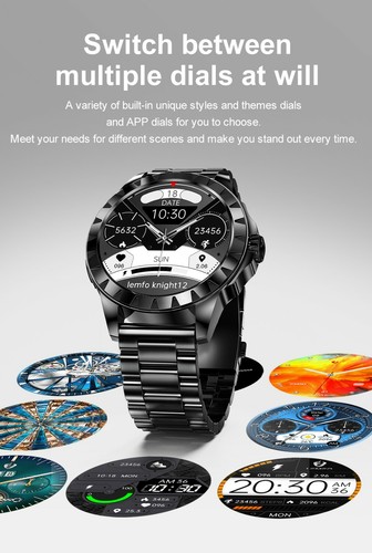 LEMFO LEMZ Man Business Sports SmartWatch 1.39" AMOLED Screen Bluetooth Call ECG - Picture 11 of 14