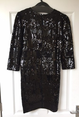 JESIRE Women Sequence Dress clothes In Black Colour size UK8 NEW WITH TAGS - Picture 3 of 3