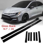 For Toyota Corolla 2010-2023 Side Skirt Extension Splitter Rocker Panel Gloss