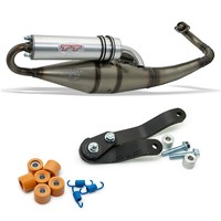 Auspuffanlage LeoVince Hand Made TT Mit Zulassung FüR Piaggio Typhoon 2012-2020