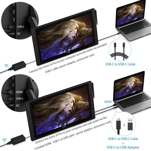 XP-Pen Artist 24 Pro 23.8 inch Drawing Graphics Tablet Pen Display Monitor - Picture 9 of 10
