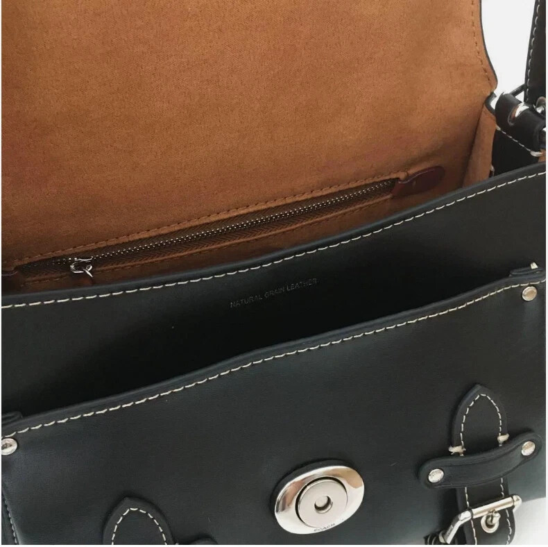 COACH CT721 Cargo Soft Tabby Shoulder Bag Black Crossbody Bag