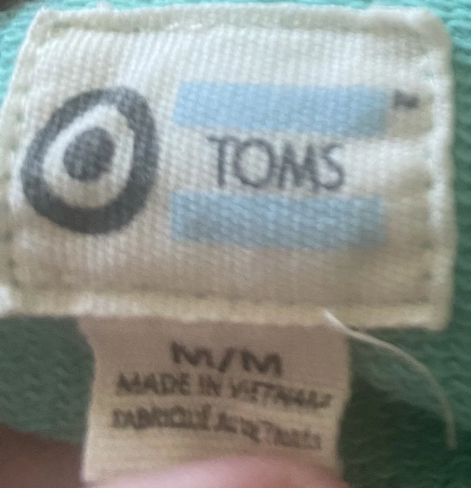 Sudadera con capucha de algodón Toms espuma de mar talla M con agujeros para el pulgar en las mangas Foto 3 de 4