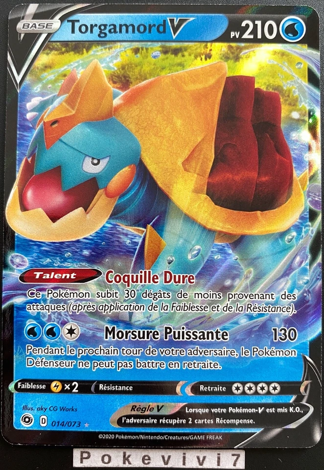 Carte Pokemon TORGAMORD 014/073 Ultra Rare V Epée et Bouclier 3,5 EB3.5 FR NEUF - Photo 1/1