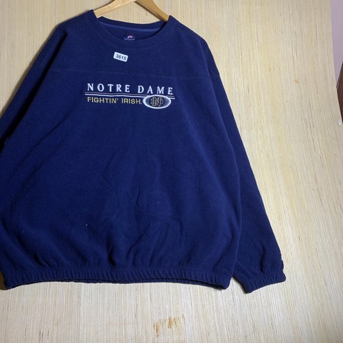 VTG Notre Dame Sweater Adult Extra Large Blue Long Sleeve Men's Pullover Y2K - Picture 2 of 16