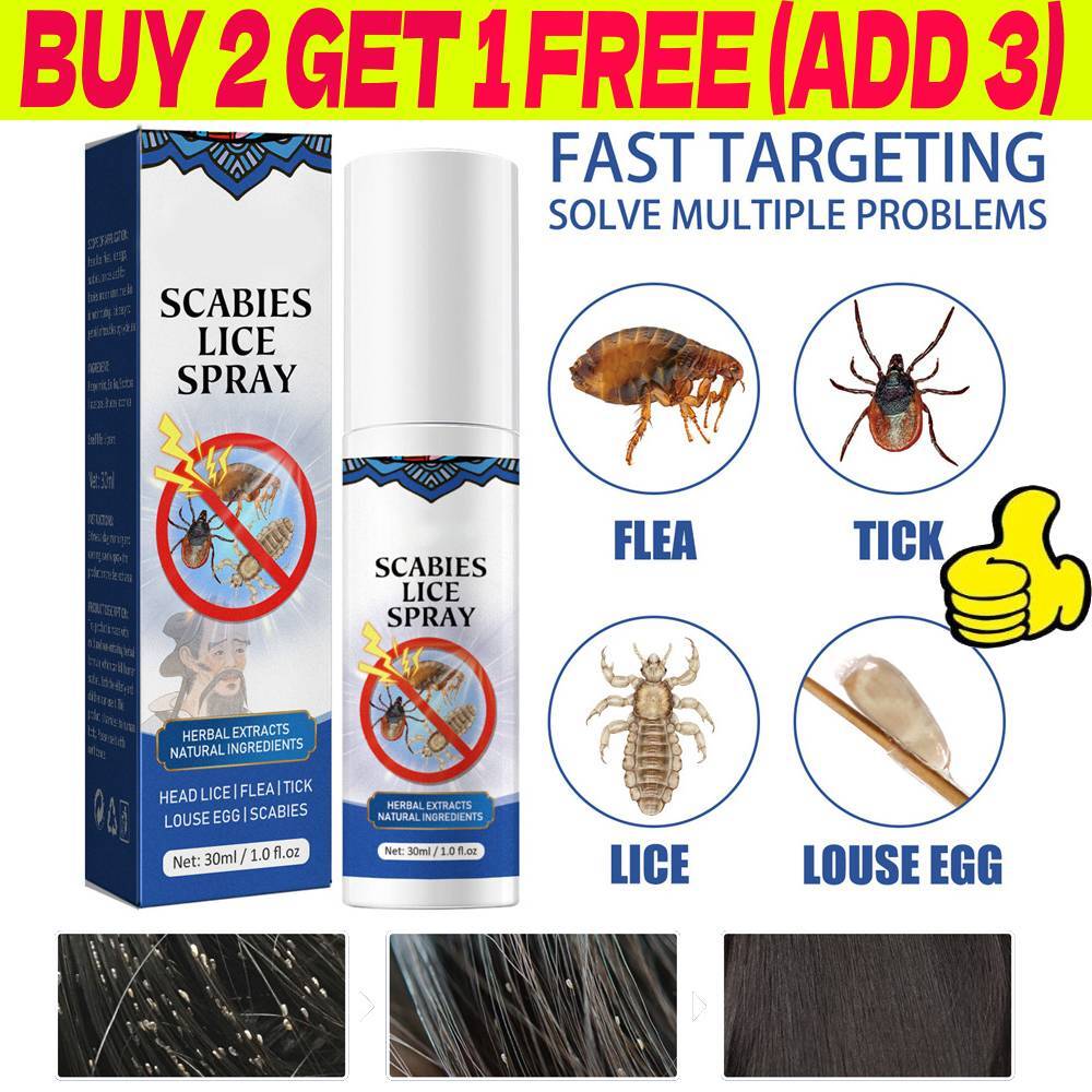 Scabies Lice Removal Spray For Hair Care Head Lices Louse Egg Remover