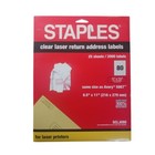 Staples Clear Laser Printer Return Address Labels 2000 Count Damaged Pachage