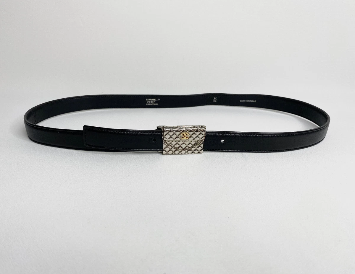 Chanel Vintage - Leather Belt - Black Gold - Chanel Leather Belt