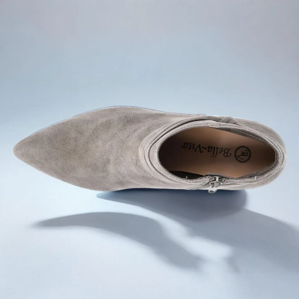 Botines para mujer Bella Vita de cuero Jani punta con cremallera talla 9W nuevos en caja Foto 4 de 4