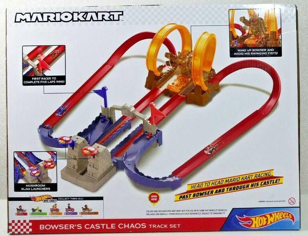 Hot Wheels Mario Kart Bowsers Castle Chaos Playset