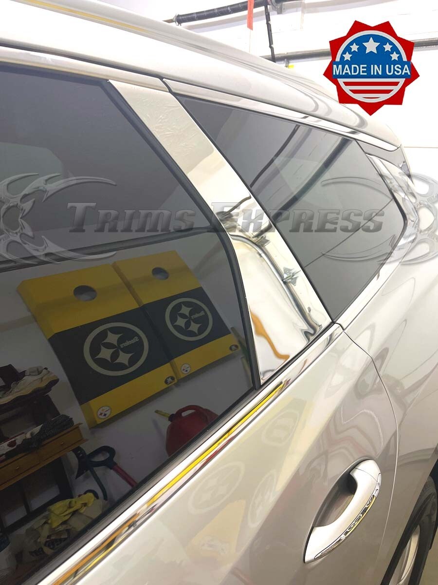 20182024 Buick Enclave 6Pc Chrome Pillar Post Trim Stainless Steel