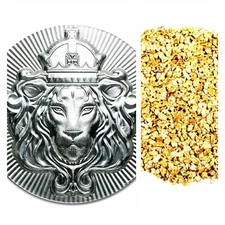 100 GRAM .999 SILVER SCOTTSDALE STACKER + 50 PIECE ALASKAN PURE GOLD NUGGETS