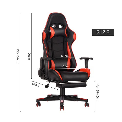 Luxury Executive Race Gaming Office Chair Gas Lift Swivel PC Computer Desk Chair - Picture 64 of 195