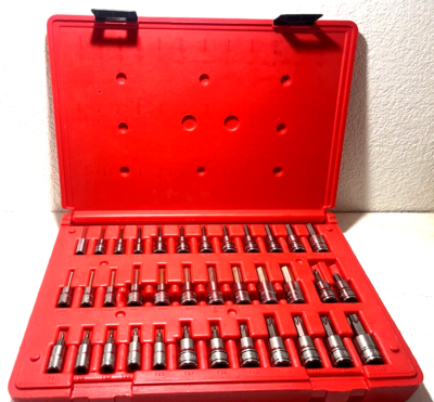 Snap on 36 Pc Socket Driver Set Hex, Torx, Phillips, Combination 1