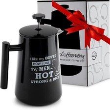 34oz French Press Double Walled Stainless Steel Coffee Maker Pot OR Cold Brew